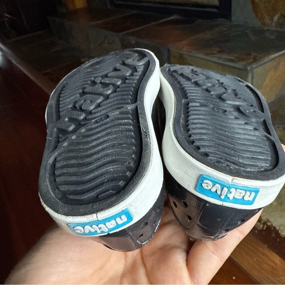 Native Shoes Black and White Water Shoes Slip-On Comfort - Picture 6 of 7